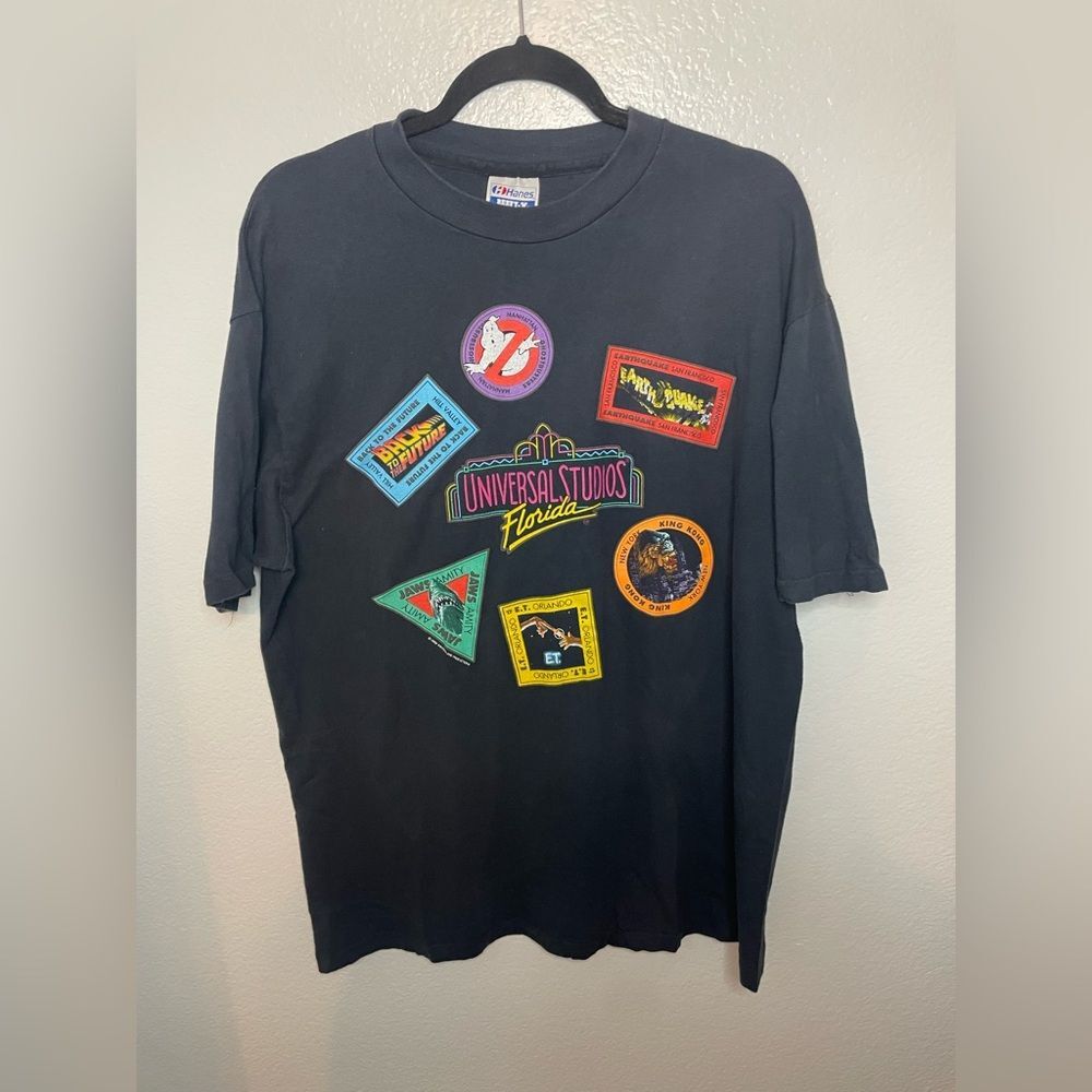 Vintage 1989 Universal Studios T-Shirt Promos Jaws E.T  USA Made XL